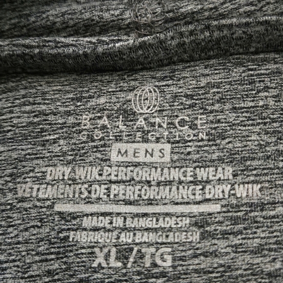 Balance Collection Marled Gray Long Sleeve Hoodie 2 Pockets Men's XL / TG - Picture 5 of 14